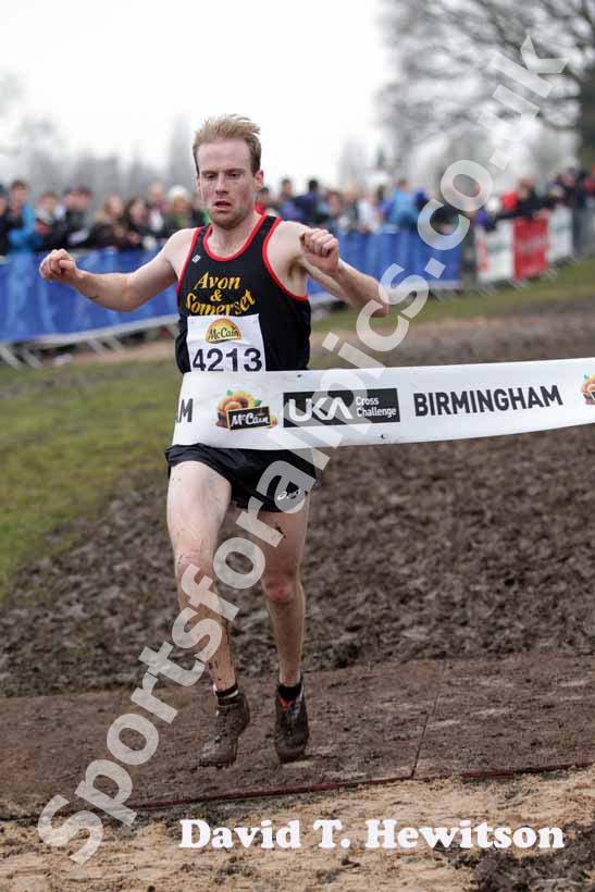 Frank Tickner winning the senior mens McCain World Cross Country Trials and Inter Counties.